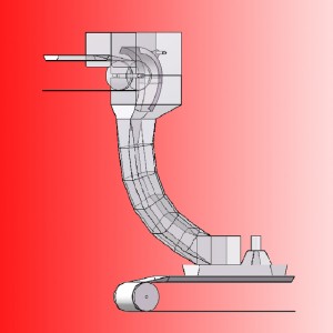 EDEM hyperbolic chute